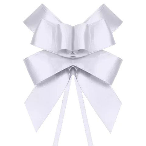 LAÇO PRONTO CETIM PROGRESSO BRANCO 22MM COM 5 UNIDADES