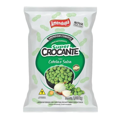 AMENDOIM CROCANTE AMENDUPÃ SALSA E CEBOLA 1,005KG