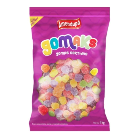 BALA DE GOMA GOMAK'S AMENDUPÃ SORTIDA 1KG