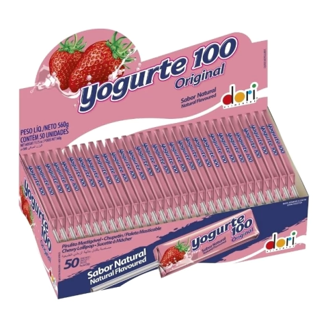 PIRULITO YOGURT DORI 100 COM 50 UNIDADES