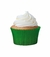 FORMA MAGO PARA CUPCAKE VERDE BANDEIRA COM 45 UNIDADES
