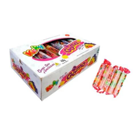 BALA DE GOMA KUKY FRUTAS COM 30 UNIDADES