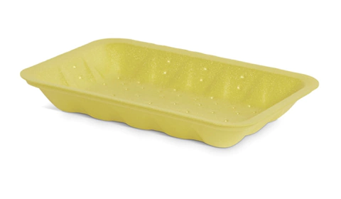 BANDEJA ISOPOR FIBRAFORM FF-02 ABSORVENTE AMARELA COM 10 UNIDADES