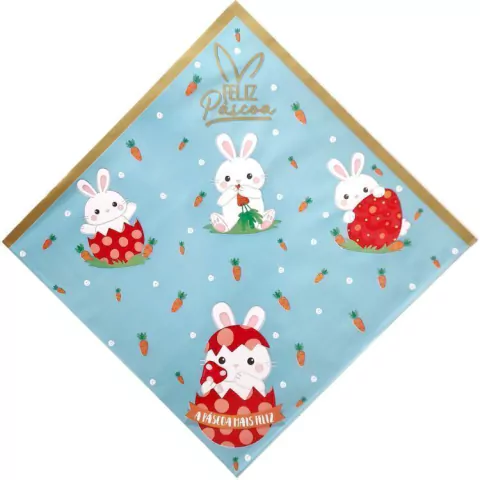 EXPRESS CARBER 18CM X 18CM DOÇURA PÁSCOA AZUL COM 25 UNIDADES