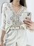 Kimono Flora Crochê Cru - comprar online