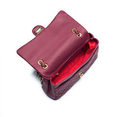 BOLSA COURO LEGÍTIMO QUILTED GRANDE EM MATELASSÊ CHERRY na internet