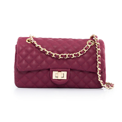 BOLSA COURO LEGÍTIMO QUILTED MÉDIA EM MATELASSÊ CHERRY - comprar online