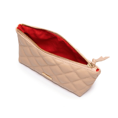NECESSAIRE EM COURO LEGÍTIMO MATELASSÊ NUDE - comprar online