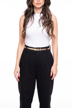 CINTO FINO FEMININO EM COURO LEGÍTIMO COBRA DOURADO - comprar online