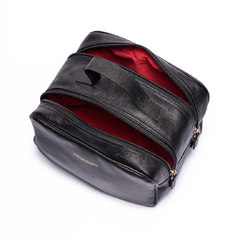 NECESSAIRE EM COURO LEGÍTIMO GRANDE PRETA LISA na internet