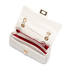 BOLSA COURO LEGÍTIMO QUILTED MÉDIA TEXTURIZADA OFF WHITE na internet