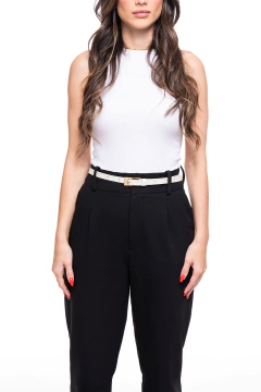 CINTO FINO FEMININO EM COURO LEGÍTIMO OFF WHITE - comprar online