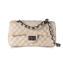 BOLSA COURO LEGÍTIMO QUILTED MÉDIA OFF WHITE ÔNIX - comprar online