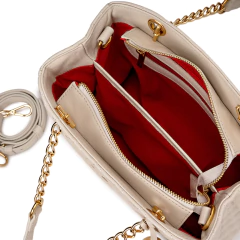 BOLSA COURO LEGÍTIMO SHOPPING MÉDIA MATELASSÊ OFF WHITE - Ana Cavalcanti