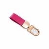 CHAVEIRO METAL EM COURO LEGÍTIMO PINK LISO