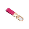 CHAVEIRO METAL EM COURO LEGÍTIMO PINK LISO
