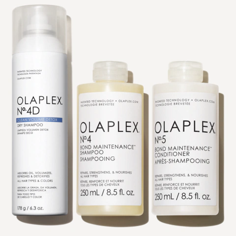 Kit Olaplex Weightless Body Clean Hair con shampoo seco Nº4D, shampoo Nº4 y acondicionador Nº5, ideal para limpiar, fortalecer y cuidar todo tipo de cabello.