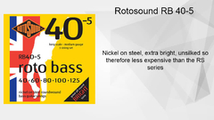 ROTOSOUND - Roto Bass Nickel 5 Cuerdas 40 60 80 100 125