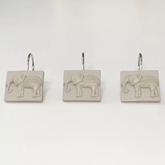Ganchos para cortina de baño resina Elephant