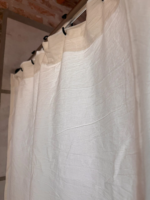 Cortina de baño Tusor Off White