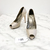Peep Toe Salvatore Ferragamo Metalizado 35Br - loja online