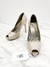 Peep Toe Salvatore Ferragamo Metalizado 35Br