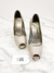 Peep Toe Salvatore Ferragamo Metalizado 35Br - Brechó Closet de Luxo