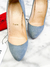Scarpin Louboutin Camurça Azul 35/36Br