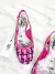 Slingback Dolce&Gabbana Patent Leather Tweed Rosa 37/38BR - Brechó Closet de Luxo