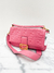 Bolsa Fendi Baguette FF Embossed Large Light Pink - Brechó Closet de Luxo