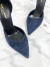 Imagem do Scarpin Saint Laurent Anja Suede D'Orsay Azul 37/38Br