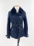 Casaco Burberry Shearling Lamb Leather Azul Marinho Tam.M - loja online