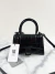 Bolsa Balenciaga Hourglass XS Croco Crystals Preta na internet