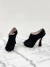 Ankle Boot Miu Miu Suede Platform Preta 38/39Br