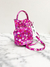 Bolsa Balenciaga Wheel XS Drawstring Bucket Floral Fuchsia - Brechó Closet de Luxo