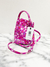 Bolsa Balenciaga Wheel XS Drawstring Bucket Floral Fuchsia - loja online