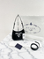 Bolsa Prada Cleo Logo Sequin Embellished Mini Preta - loja online