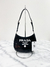 Bolsa Prada Cleo Logo Sequin Embellished Mini Preta na internet