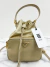 Bolsa Prada Duet Triangle Logo Bucket Nude - Brechó Closet de Luxo