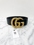 Cinto Gucci GG Marmont Maxi Black Leather Tam.75 - comprar online