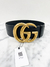 Cinto Gucci GG Marmont Maxi Black Leather Tam.75 na internet