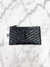 Clutch Saint Laurent Bill Pouch Ziptop Logo All Black - comprar online