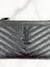 Clutch Saint Laurent Bill Pouch Ziptop Logo All Black na internet