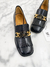Mocassim Gucci GG Interlocking Fringe Mid-Heel Preta 34BR - loja online