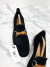 Mocassim Gucci Horsebit Bamboo Suede Preto 40BR - MASCULINO