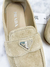 Imagem do Mocassim Prada Suede Triangle Logo Bege 35Br