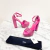 Sandália Prada Satin Crystals Logo Pink 39Br