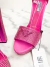 Sandália Prada Satin Crystals Logo Pink 39Br - loja online