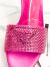 Sandália Prada Satin Crystals Logo Pink 39Br
