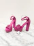 Sandália Prada Satin Crystals Logo Pink 39Br - loja online